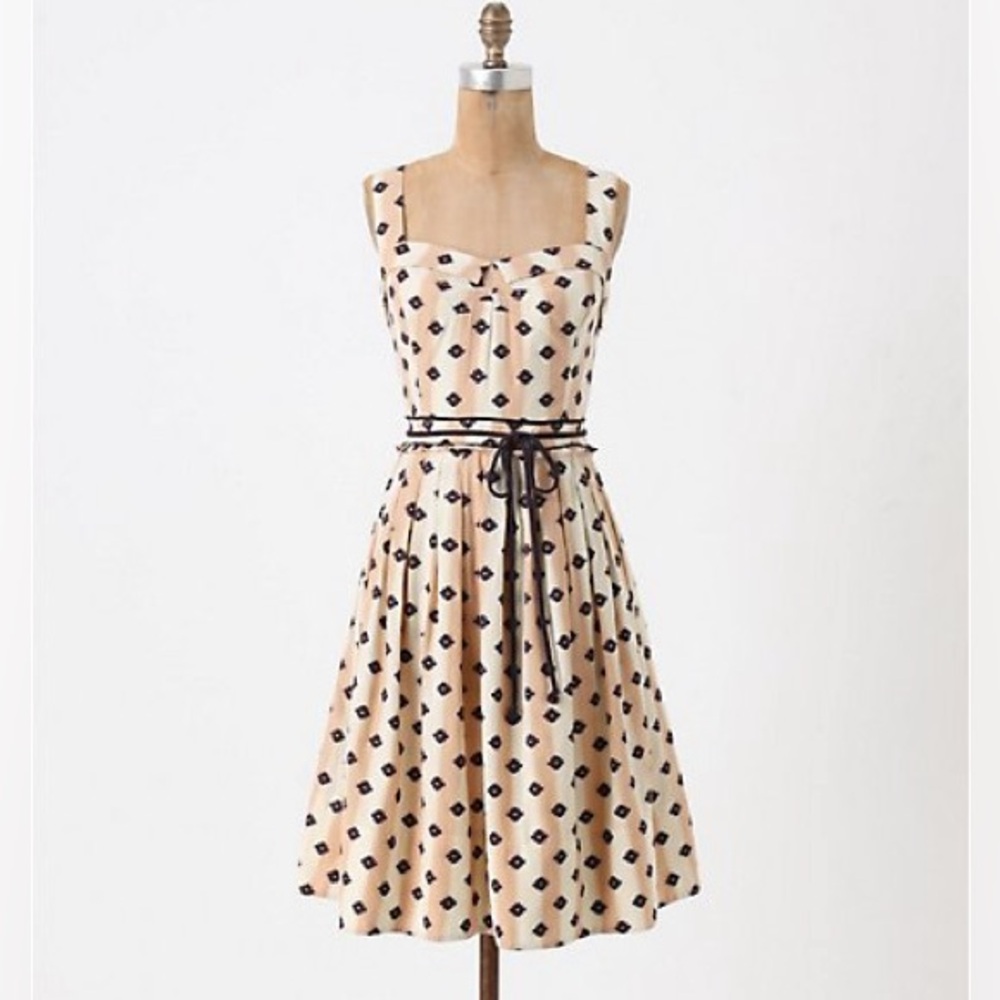 Maeve Anthropologie De Chelly Fit & Flare Dress Sz 8